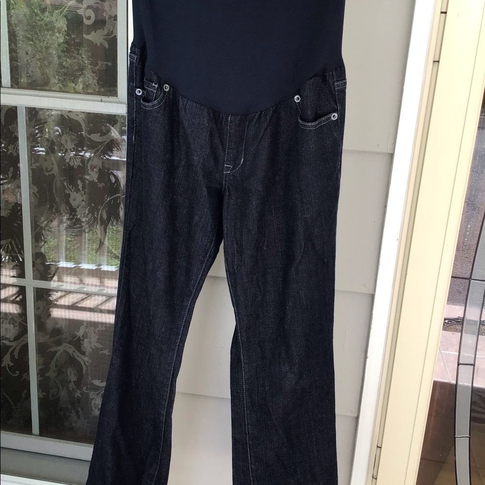 Liz Lange Maternity Pants Jeans Size 6 S high Belly Band pregnant pants
